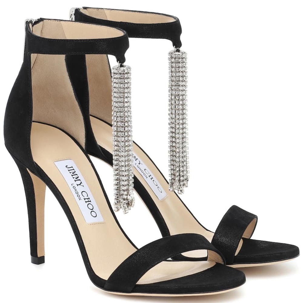 JIMMY CHOO Viola 100 crystal embellished sandals